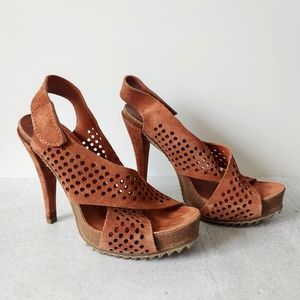 Pedro Garcia Noor Heel Sandals
Perforated Suede